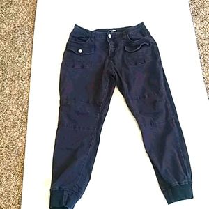 Fashion Nova distressed black cargo pants